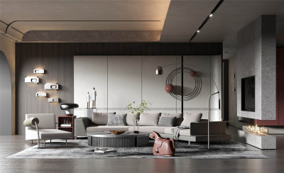 现代家居客厅 沙发 装饰品 墙饰